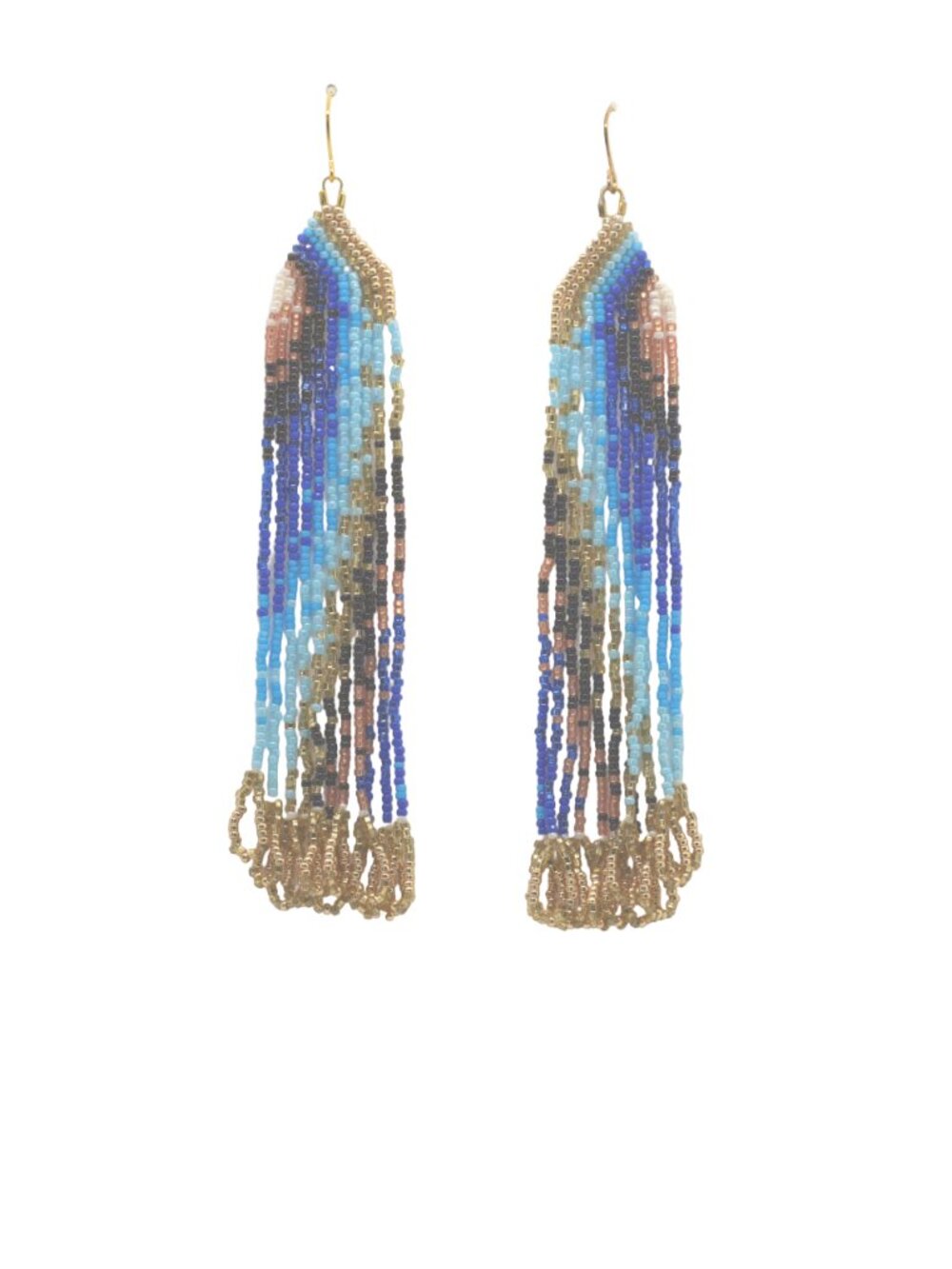 Golden Wave Waterfall Earrings
